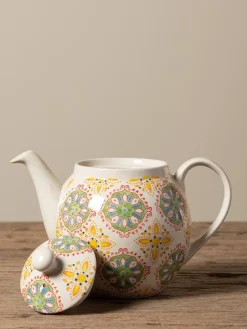 Bohemian Yellow & Green Teapot- Teapots
