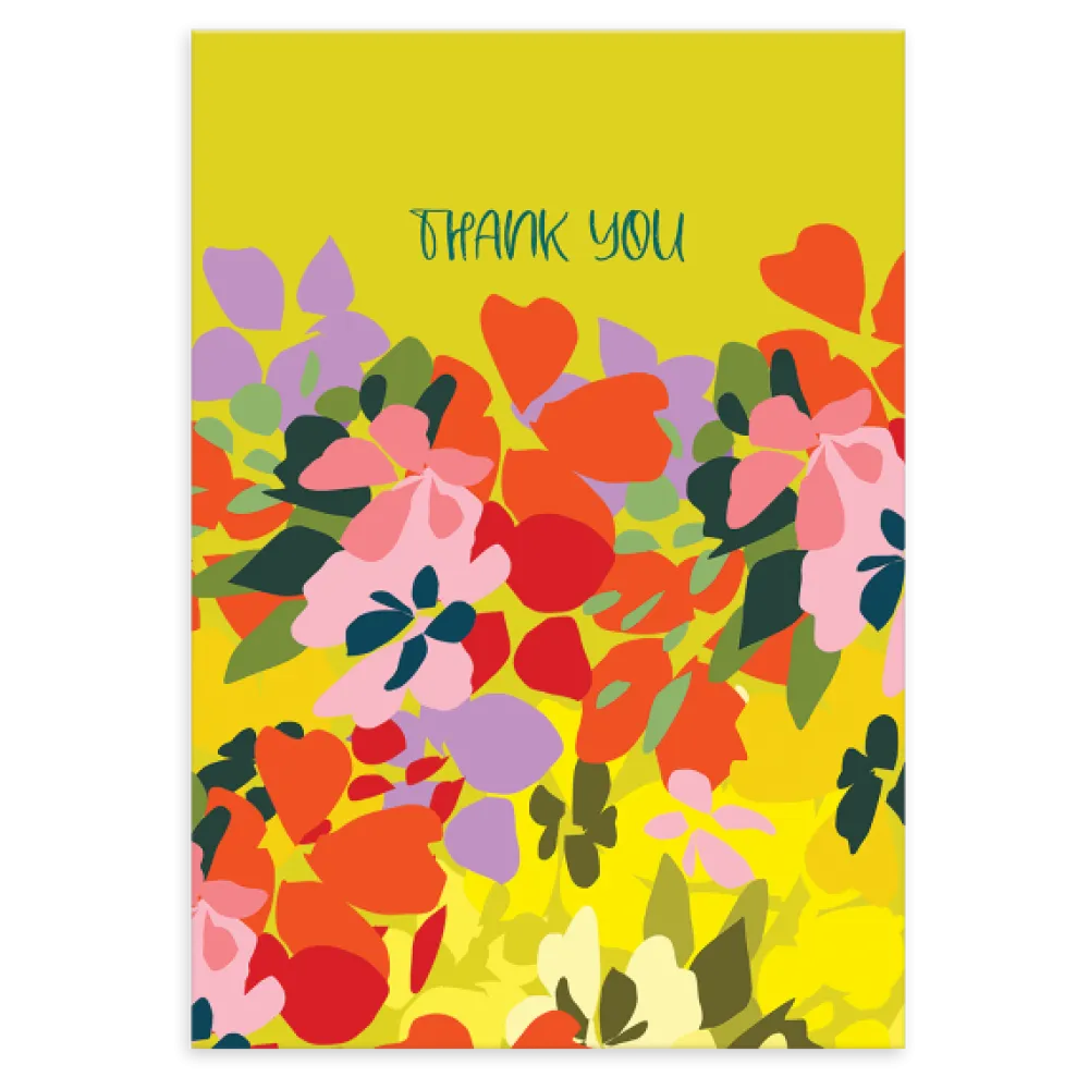 Bold Blooms Yellow Floral Boxed Notecards- Boxed Cards