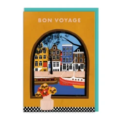 Bon Voyage Amsterdam Leaving Greeting Card- Greeting Cards