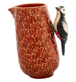 Bordallo Pinheiro x Claudia Schiffer Gudrun Woodpecker Medium Pitcher- Bordallo Pinheiro