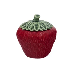 Bordallo Pinheiro Strawberry Small Jar- Storage Jars|Bordallo Pinheiro