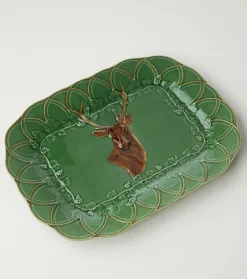 Bordallo Pinheiro Wood Grove Deer Tray- Trays|Bordallo Pinheiro