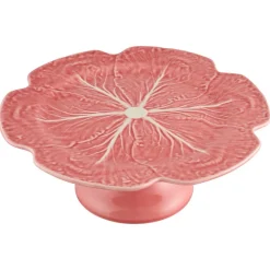 Bordallo Pinheiro Pink Cabbage Cake Stand- Bordallo Pinheiro|Serving Plates