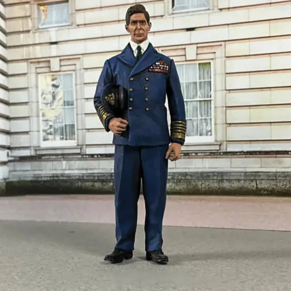 British King George VI in Wartime Uniform, 1939–1945 Figurine- W. Britain Miniatures