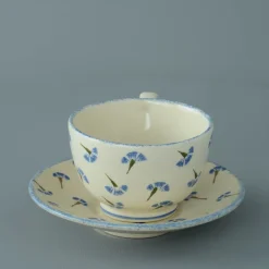 Brixton Pottery Cornflower Breakfast Cup & Saucer- Brixton Pottery|Teacups & Saucers
