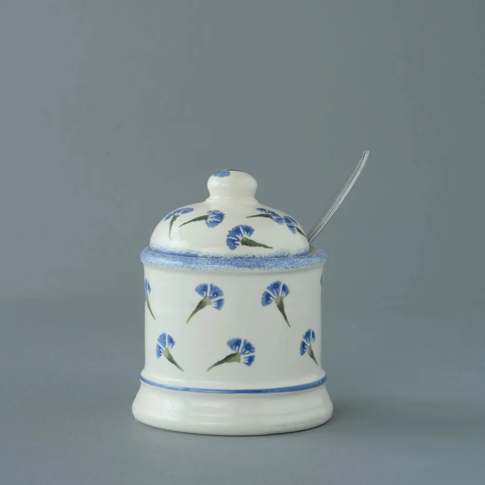 Brixton Pottery Cornflower Jam Pot- Brixton Pottery