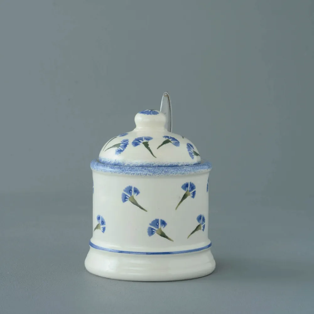 Brixton Pottery Cornflower Jam Pot- Brixton Pottery