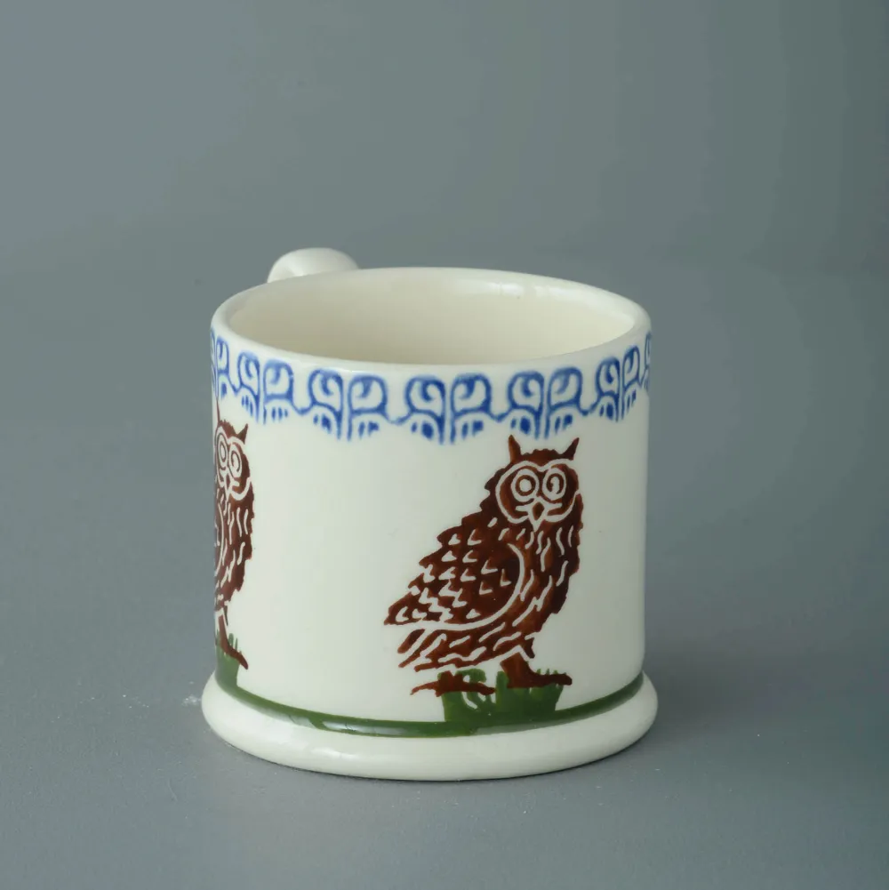 Brixton Pottery Owl on a Stump Small Mug- Brixton Pottery|Assorted Mugs