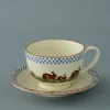Brixton Pottery Rabbits Breakfast Cup & Saucer- Teacups & Saucers