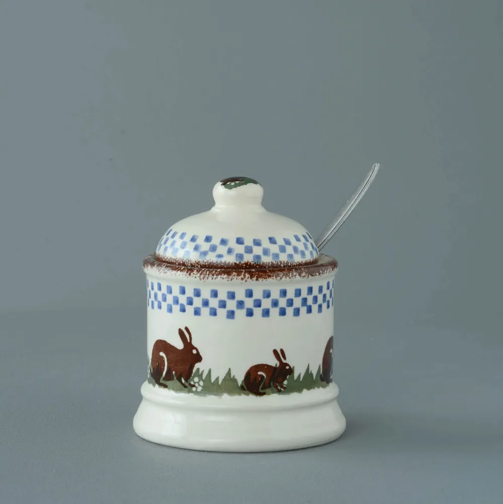 Brixton Pottery Rabbits Jam Pot- Brixton Pottery