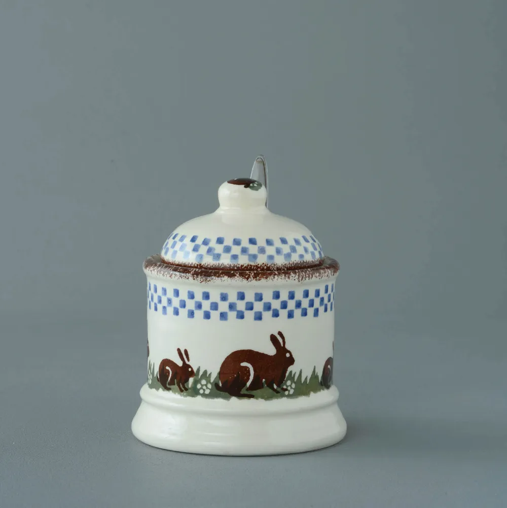 Brixton Pottery Rabbits Jam Pot- Brixton Pottery