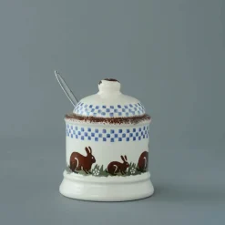Brixton Pottery Rabbits Jam Pot- Brixton Pottery