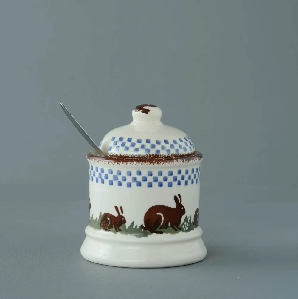 Brixton Pottery Rabbits Jam Pot- Brixton Pottery