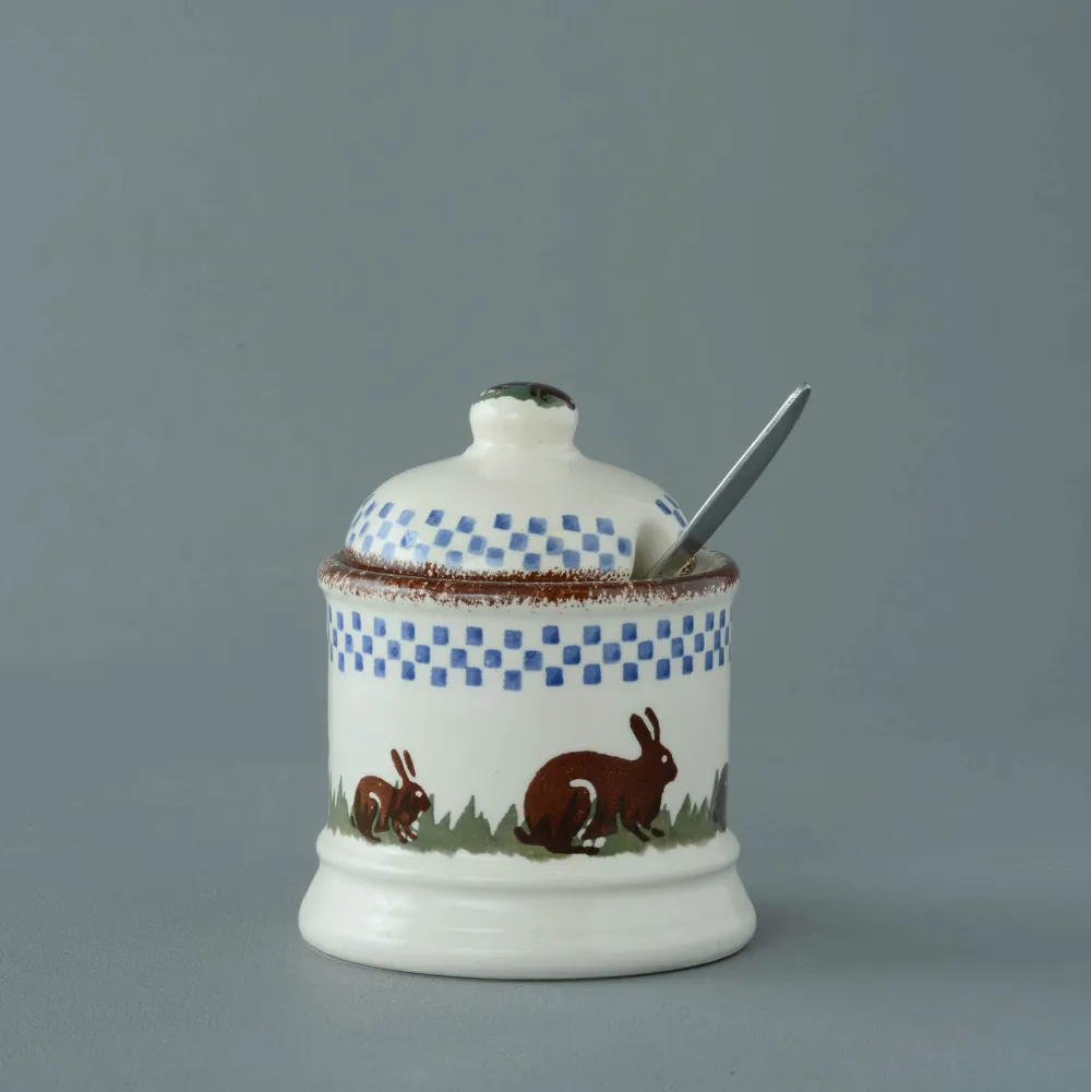 Brixton Pottery Rabbits Jam Pot- Brixton Pottery