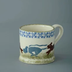 Brixton Pottery Scottie Dog Chasing Small Mug- Brixton Pottery|Assorted Mugs