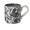 Burleigh Pottery Black Regal Peacock Half Pint Mug- Burleigh Pottery