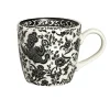 Burleigh Pottery Black Regal Peacock Osbourne Mug- Burleigh Pottery
