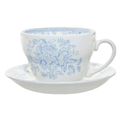 Burleigh Pottery Blue Asiatic Pheasants Breakfast Cup Gift Set- Burleigh Pottery|Teacups & Saucers