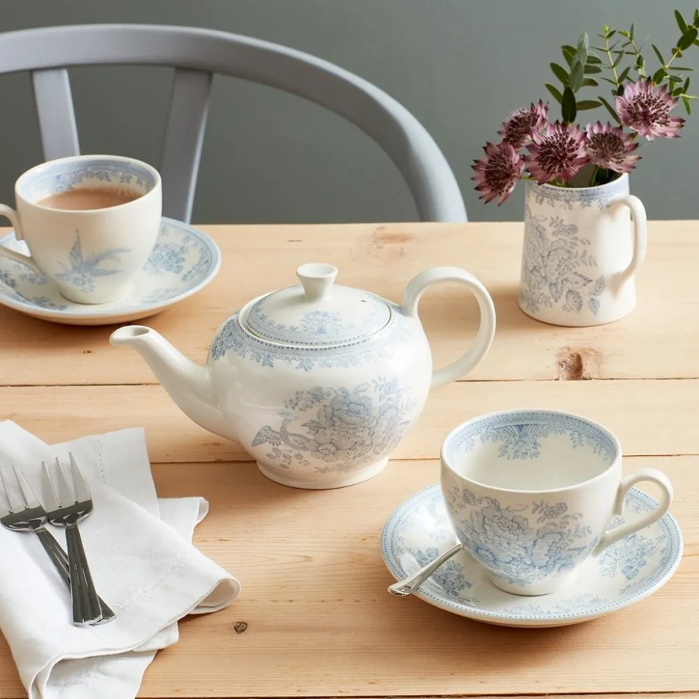 Burleigh Pottery Blue Asiatic Pheasants Small Teapot- Burleigh Pottery|Teapots