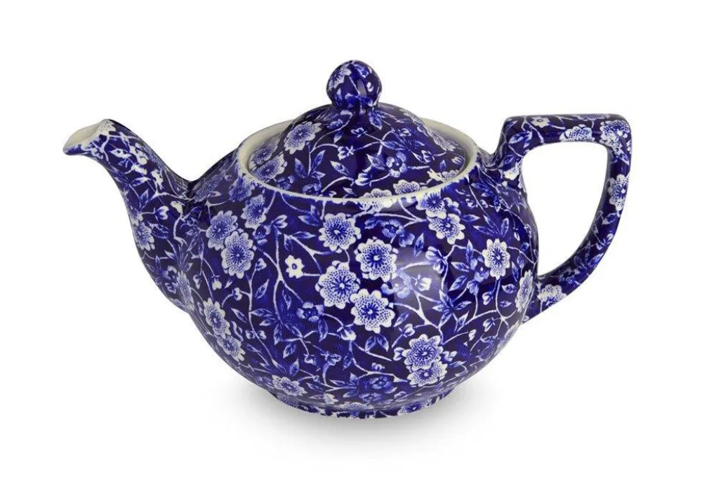 Burleigh Pottery Blue Calico Small Teapot- Burleigh Pottery|Teapots