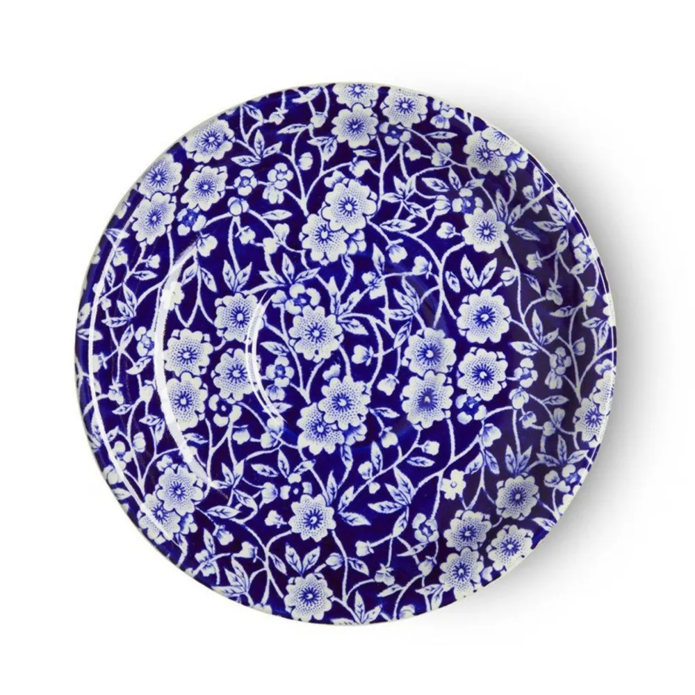 Burleigh Pottery Blue Calico Teacup & Saucer- Burleigh Pottery|Teacups & Saucers
