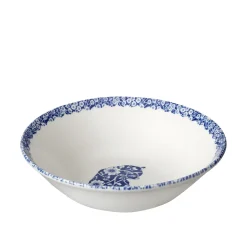 Burleigh Pottery Blue Calico Cat Cereal Bowl- Burleigh Pottery