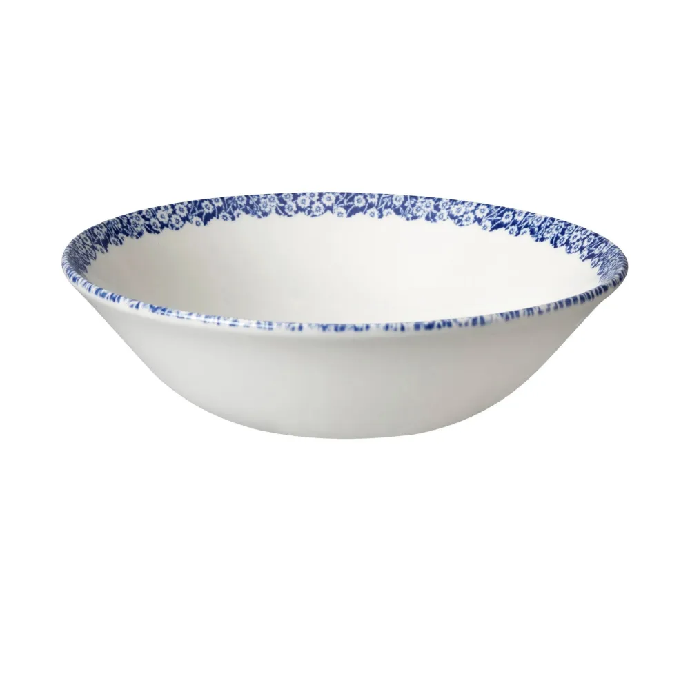 Burleigh Pottery Blue Calico Cat Cereal Bowl- Burleigh Pottery