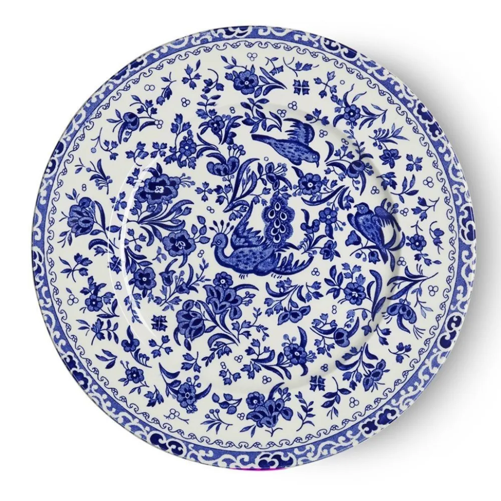 Burleigh Pottery Blue Regal Peacock Medium Plate- Burleigh Pottery