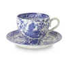 Burleigh Pottery Blue Regal Peacock Teacup & Saucer- Burleigh Pottery|Teacups & Saucers