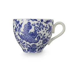 Burleigh Pottery Blue Regal Peacock Teacup & Saucer- Burleigh Pottery|Teacups & Saucers