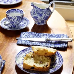 Burleigh Pottery Blue Regal Peacock Teacup & Saucer- Burleigh Pottery|Teacups & Saucers