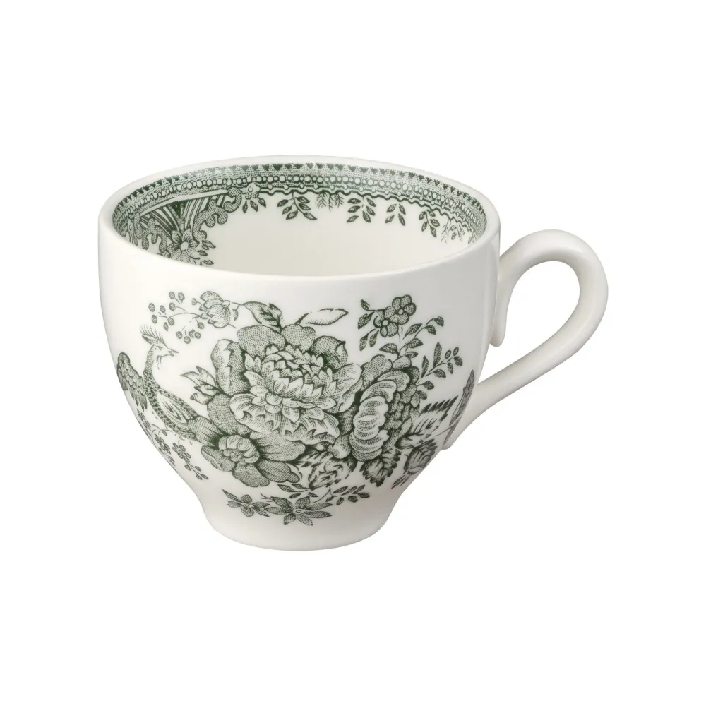 Burleigh Pottery Dark Green Asiatic Pheasants Teacup & Saucer- Burleigh Pottery|Teacups & Saucers