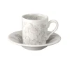 Burleigh Pottery Dove Grey Asiatic Pheasants Espresso Cup & Saucer- Burleigh Pottery