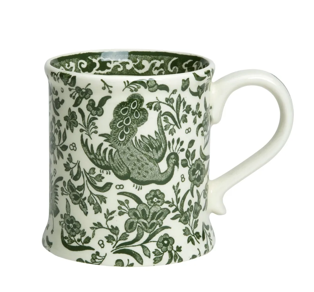 Burleigh Pottery Green Regal Peacock Footed Mug- Burleigh Pottery|Assorted Mugs