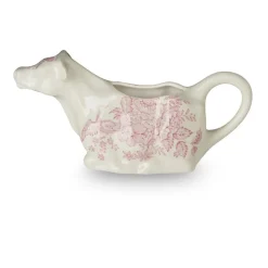 Burleigh Pottery Pink Asiatic Pheasants Cow Creamer- Burleigh Pottery|Creamers & Sugar Bowls
