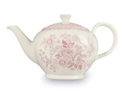 Burleigh Pottery Pink Asiatic Pheasants Large Teapot- Burleigh Pottery|Teapots