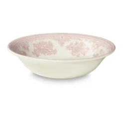 Burleigh Pottery Pink Asiatic Pheasants Pudding & Soup Bowl- Burleigh Pottery