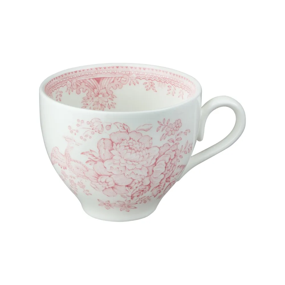 Burleigh Pottery Pink Asiatic Pheasants Teacup & Saucer- Burleigh Pottery|Teacups & Saucers