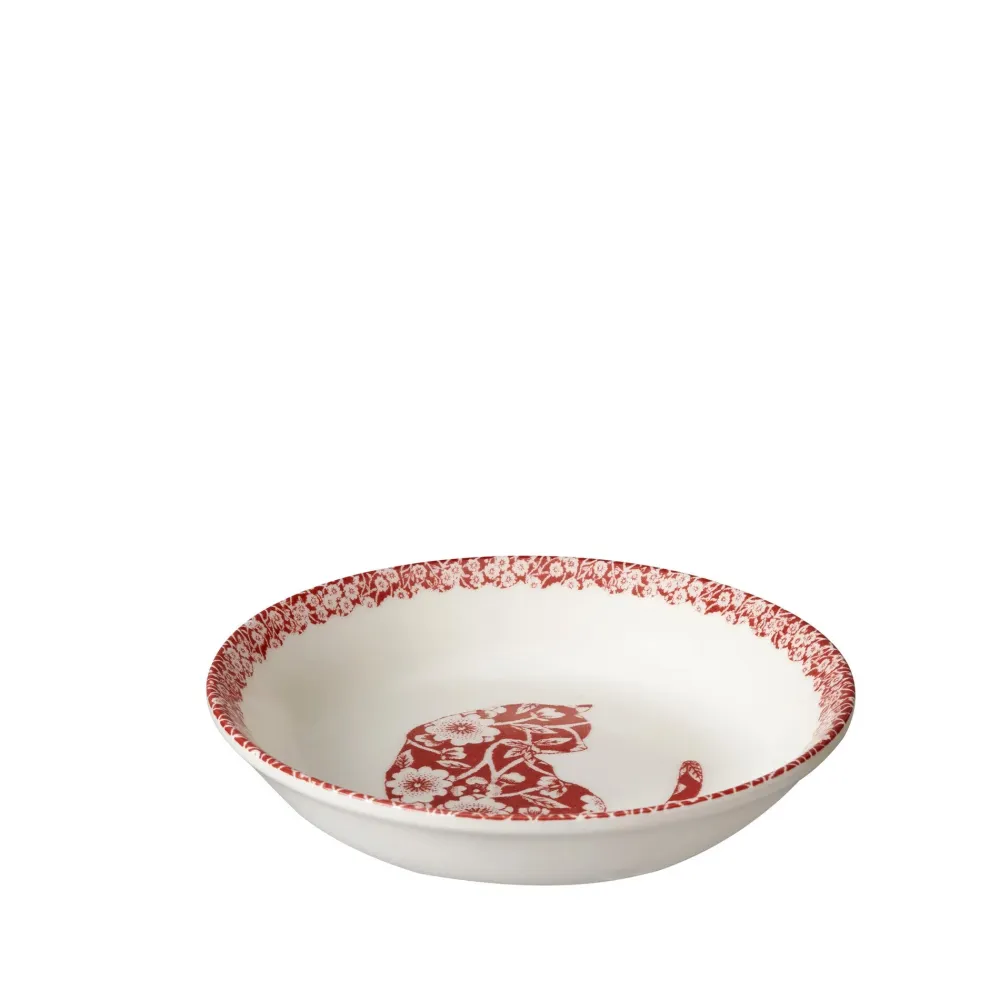 Burleigh Pottery Red Calico Cat Butter Pat- Burleigh Pottery
