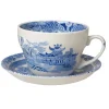 Burleigh Pottery Torquay Blue Willow Breakfast Cup & Saucer- Burleigh Pottery|Teacups & Saucers