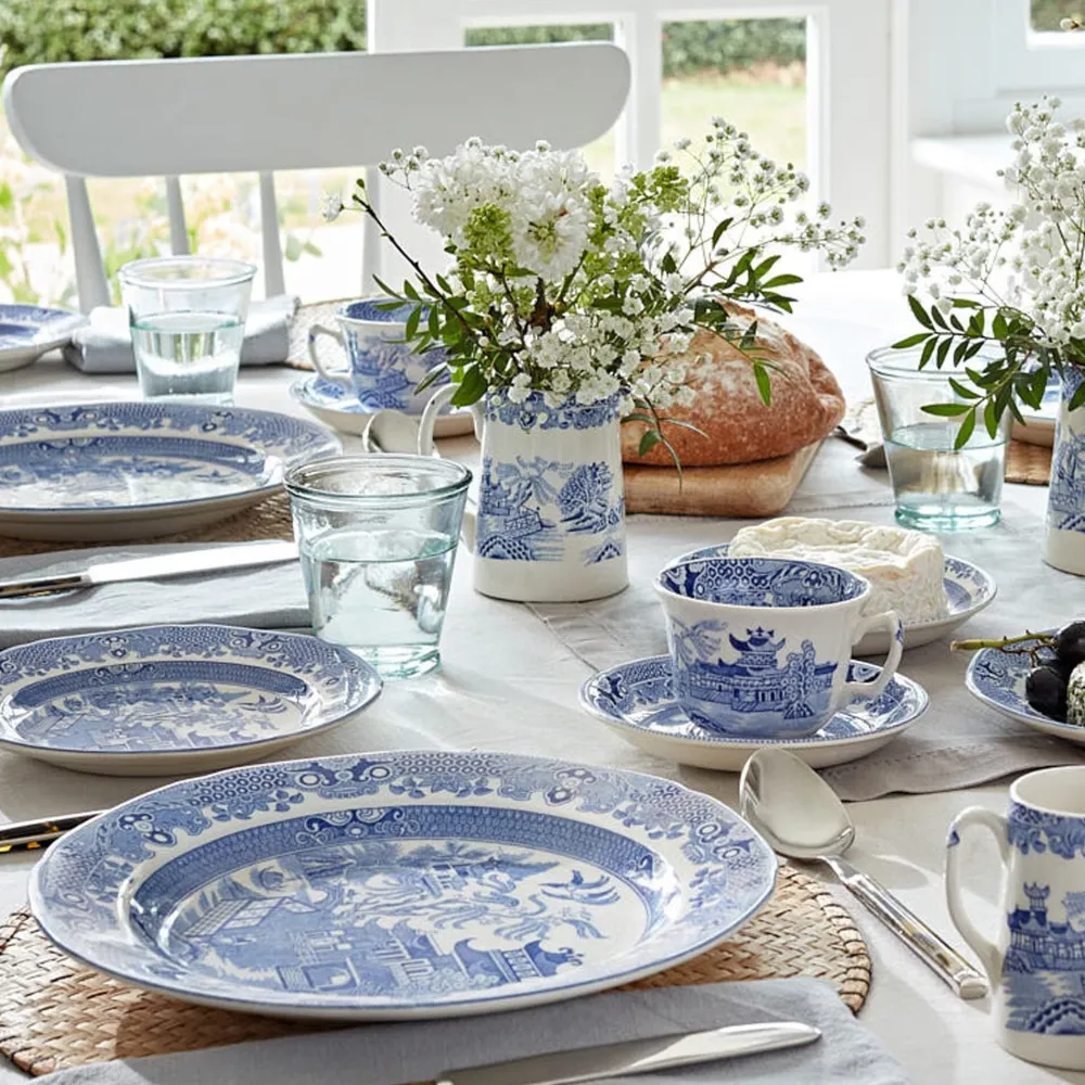 Burleigh Pottery Torquay Blue Willow Small Plate- Burleigh Pottery|Tea Plates
