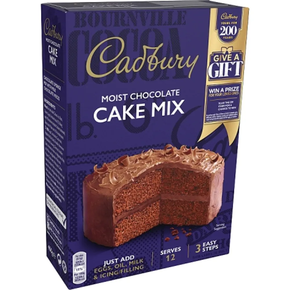 Cadbury Chocolate Cake Mix 400g- Desserts & Baking