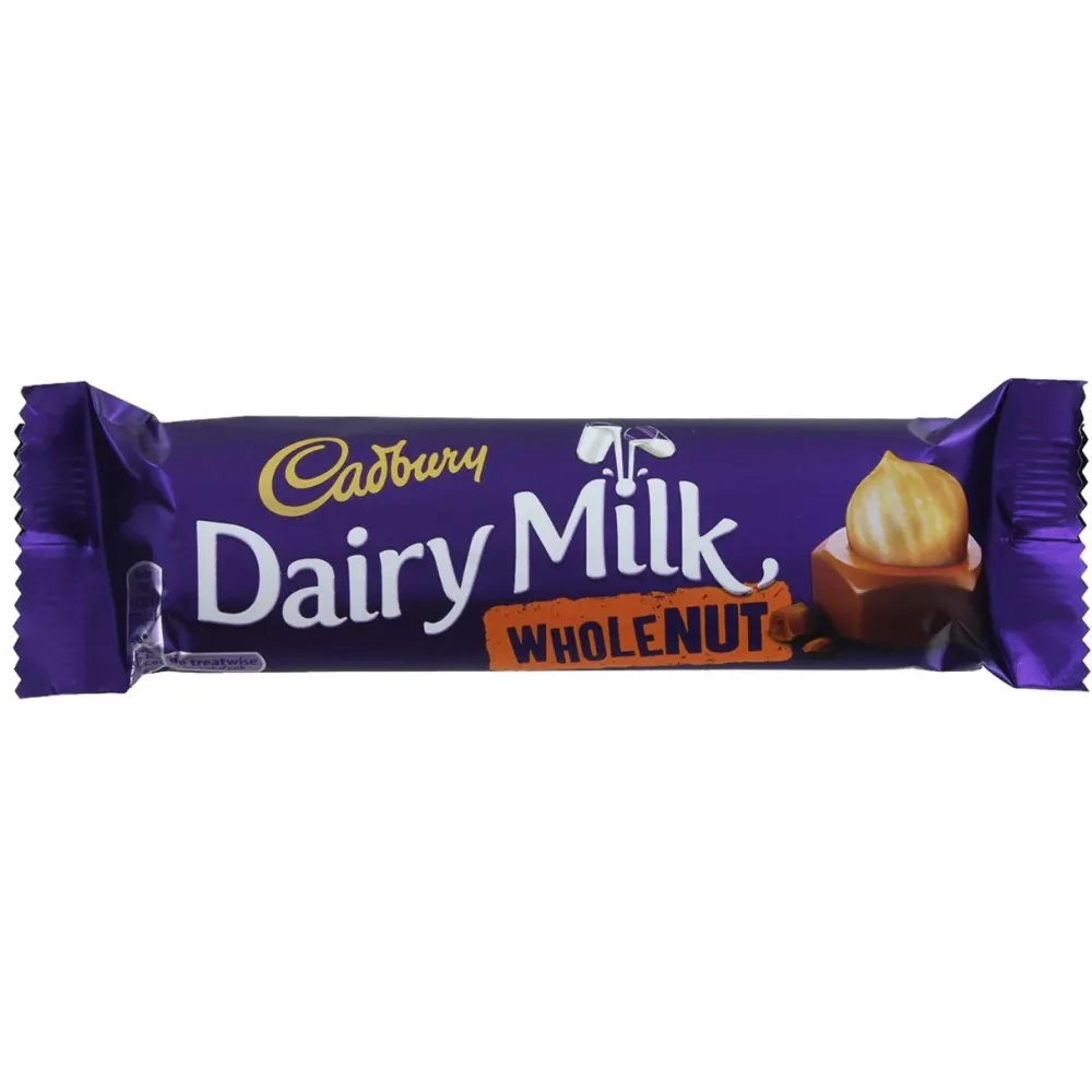 Cadbury Dairy Milk Whole Nut Bar 45g- British Chocolate