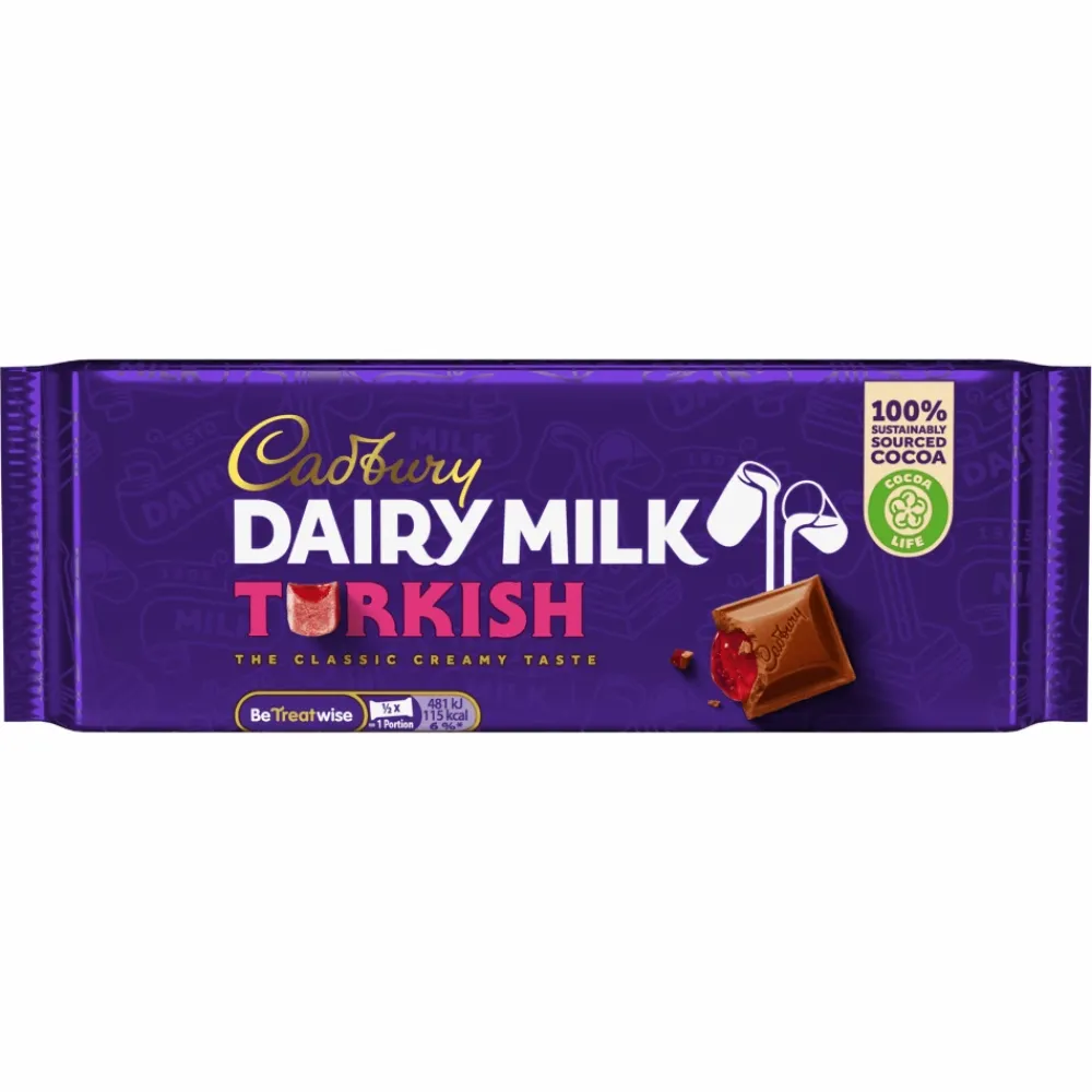 Cadbury Irish Dairy Milk Turkish Delight Bar 47g- British Chocolate