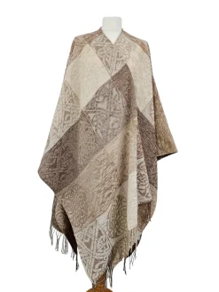Calzeat of Scotland Celtic Knot Linen Ruana- Scarves & Wraps