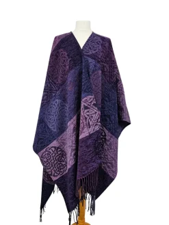 Calzeat of Scotland Celtic Knot Heather Ruana- Scarves & Wraps