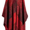 Calzeat of Scotland Celtic Knot Garnet Ruana- Scarves & Wraps