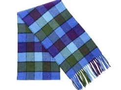 Calzeat of Scotland Lagos Carousel Border Lambswool Scarf- Scarves & Wraps