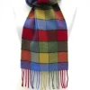 Calzeat of Scotland Lagos Funfair Border Lambswool Scarf- Scarves & Wraps