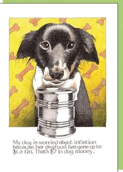 Canine Inflation Greeting Card- Greeting Cards
